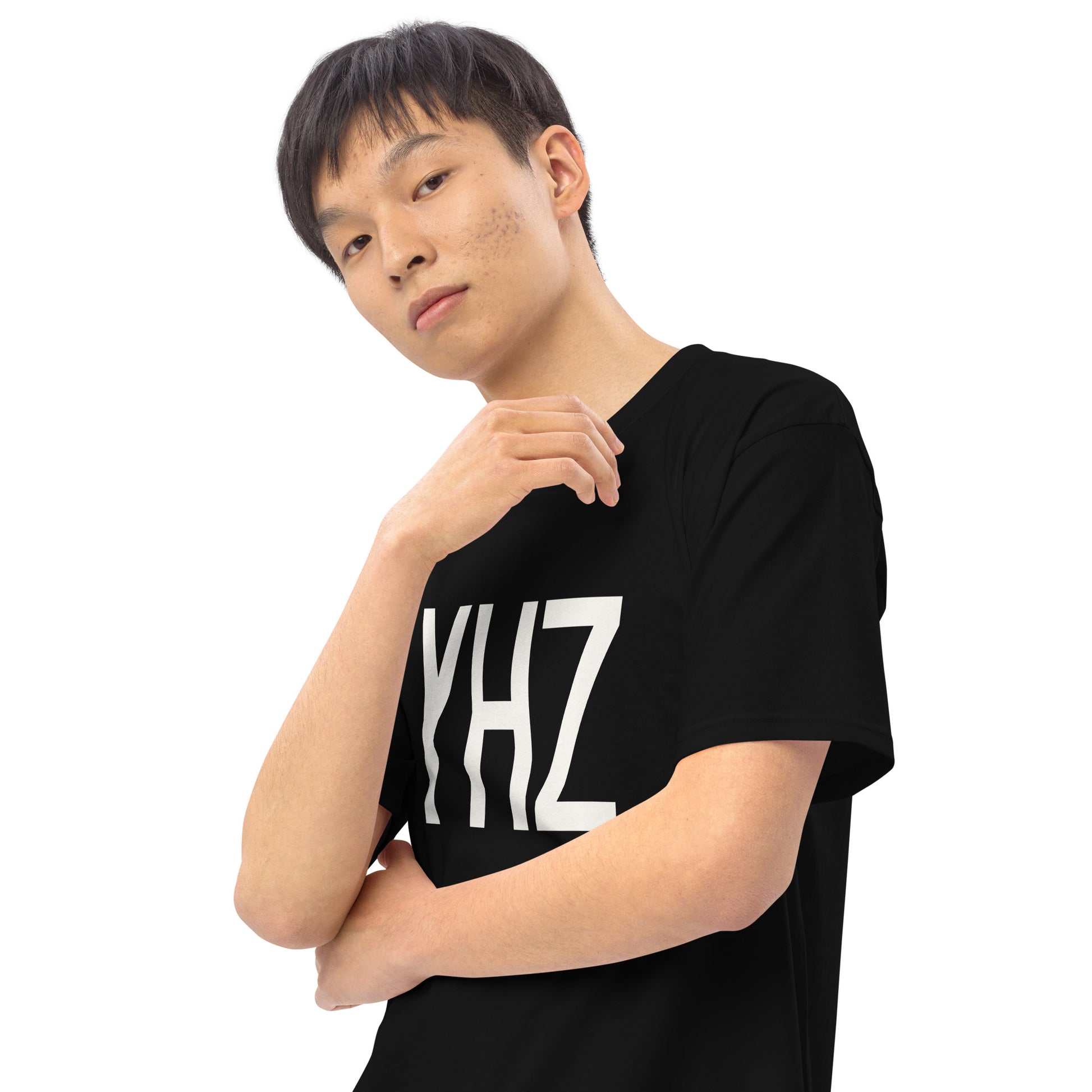 Airport Code Premium T-Shirt • YHZ Halifax • YHM Designs - Image 08