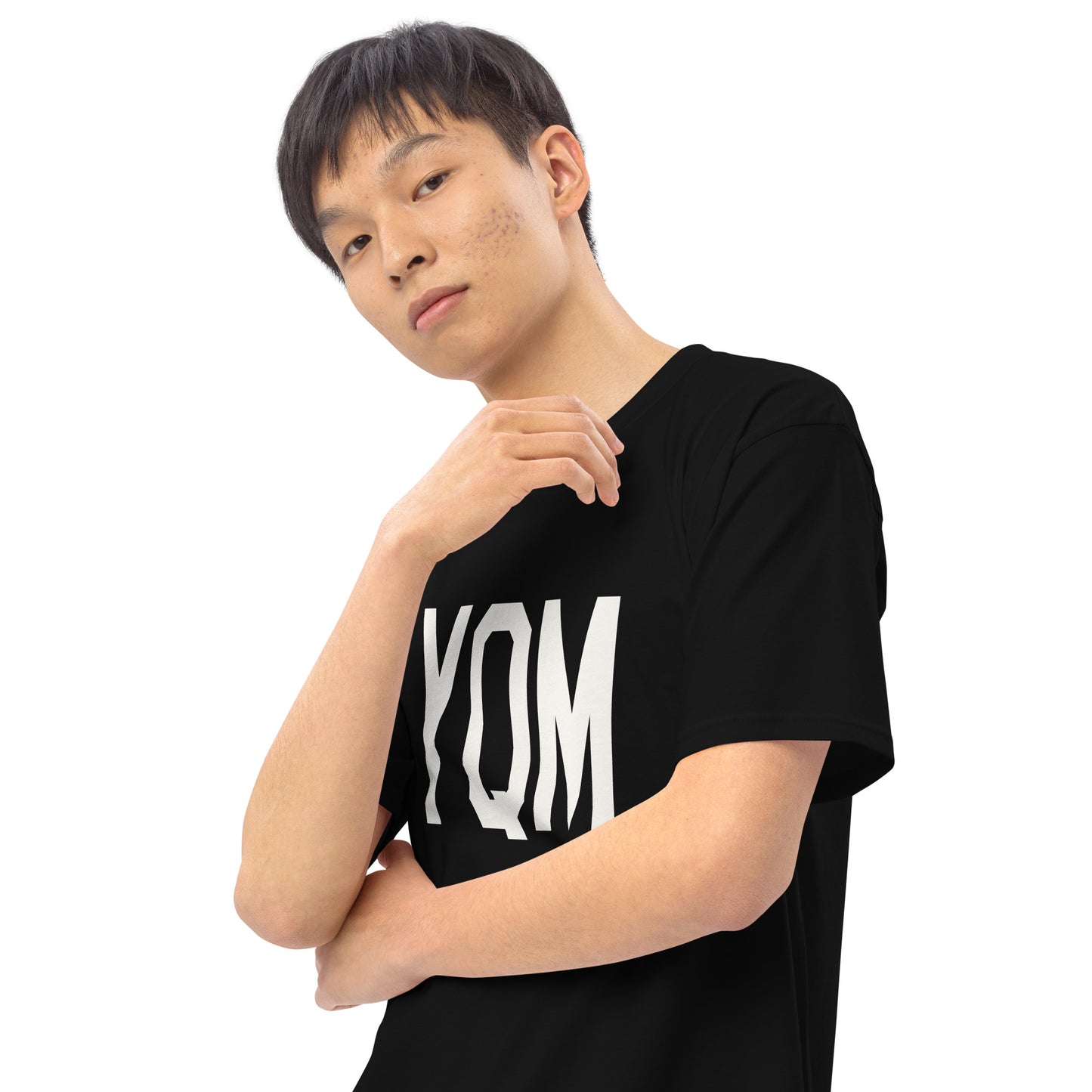 Airport Code Premium T-Shirt • YQM Moncton • YHM Designs - Image 08
