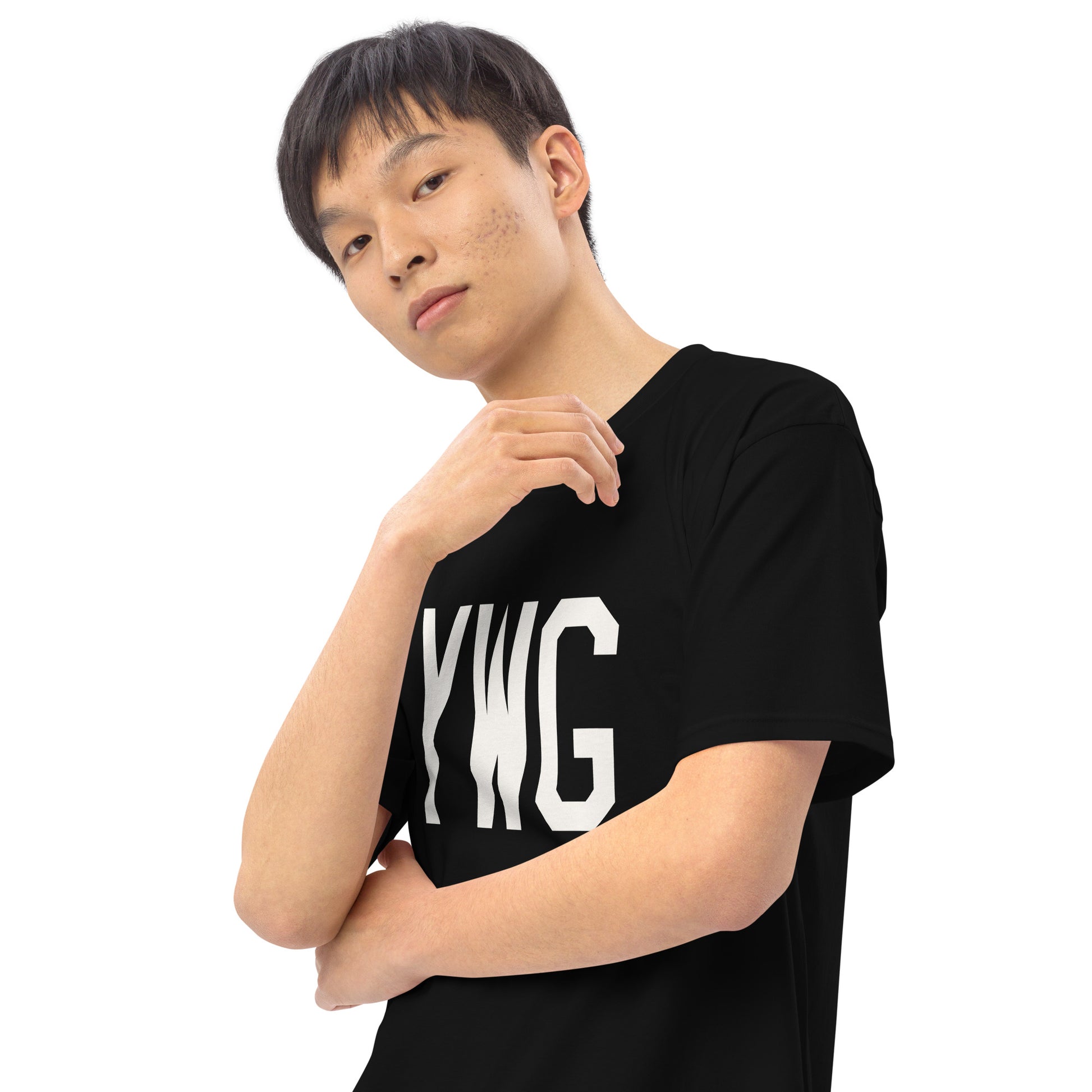 Airport Code Premium T-Shirt • YWG Winnipeg • YHM Designs - Image 08