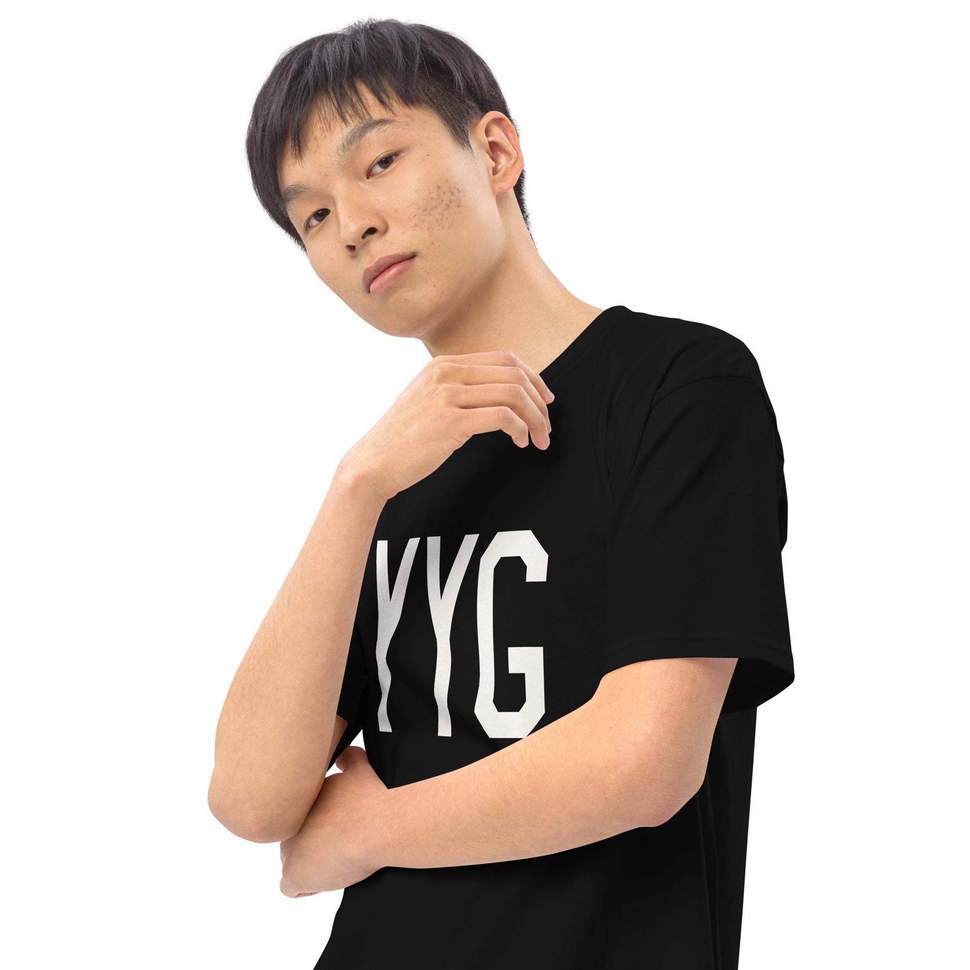 Airport Code Premium T-Shirt • YYG Charlottetown • YHM Designs - Image 08