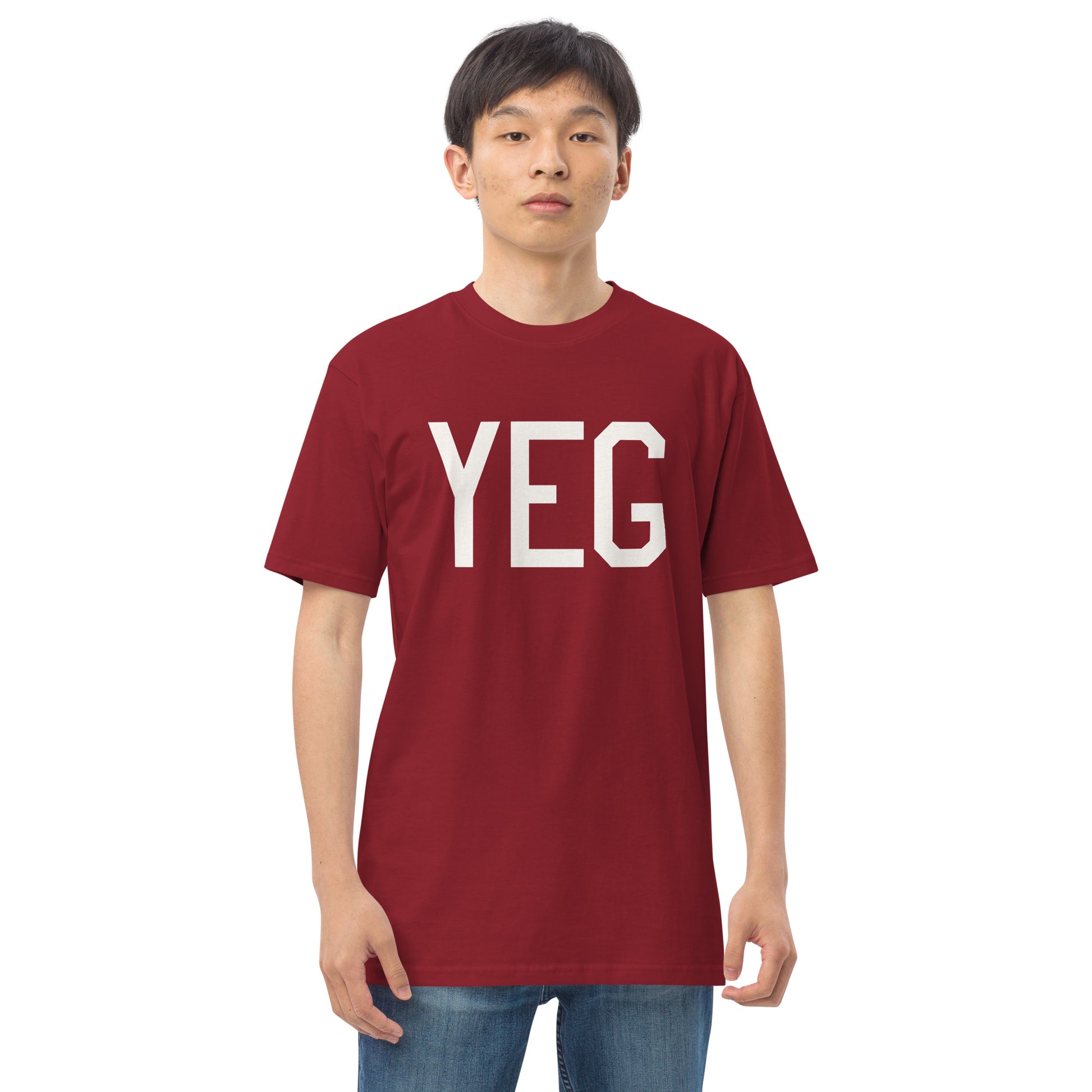 Airport Code Premium T-Shirt • YEG Edmonton • YHM Designs - Image 01