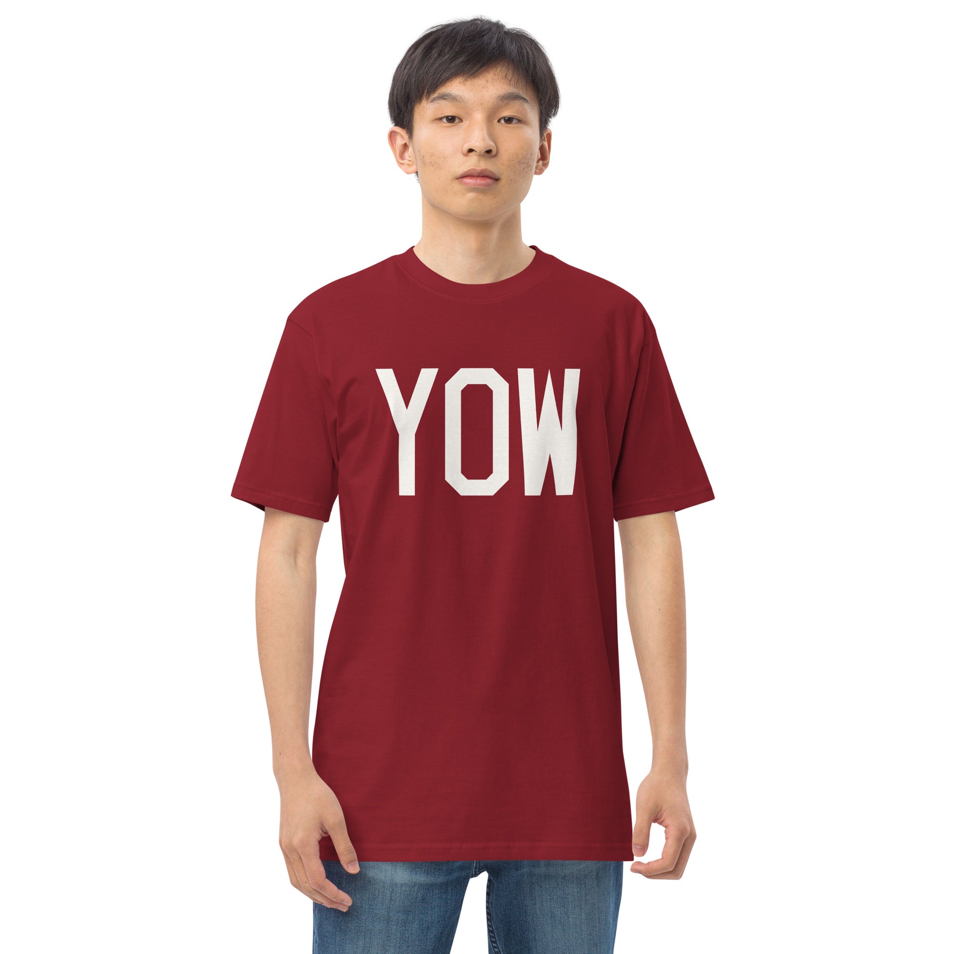 Airport Code Premium T-Shirt • YOW Ottawa • YHM Designs - Image 01