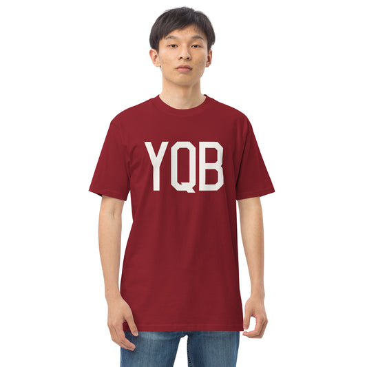 Airport Code Premium T-Shirt • YQB Quebec City • YHM Designs - Image 01
