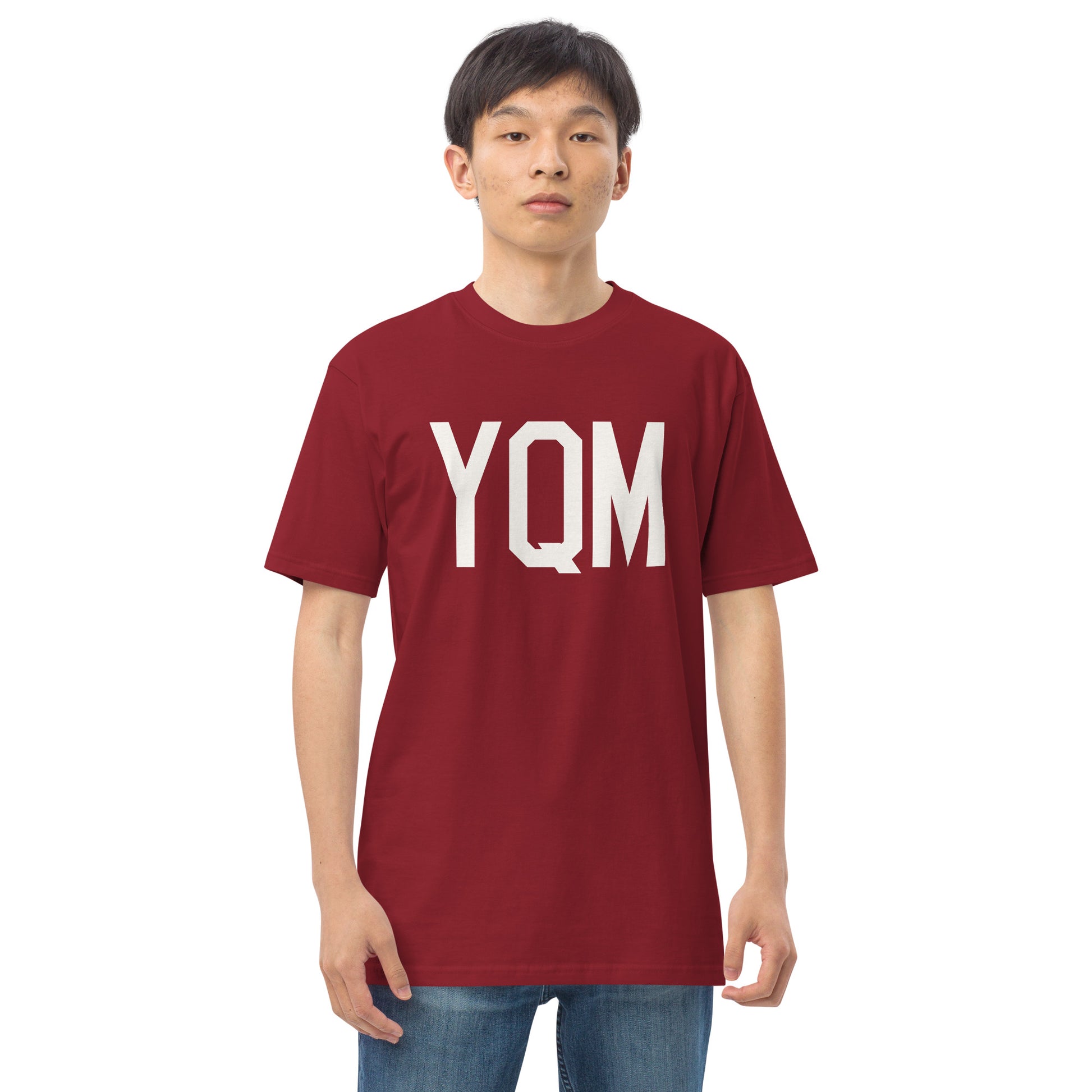Airport Code Premium T-Shirt • YQM Moncton • YHM Designs - Image 01