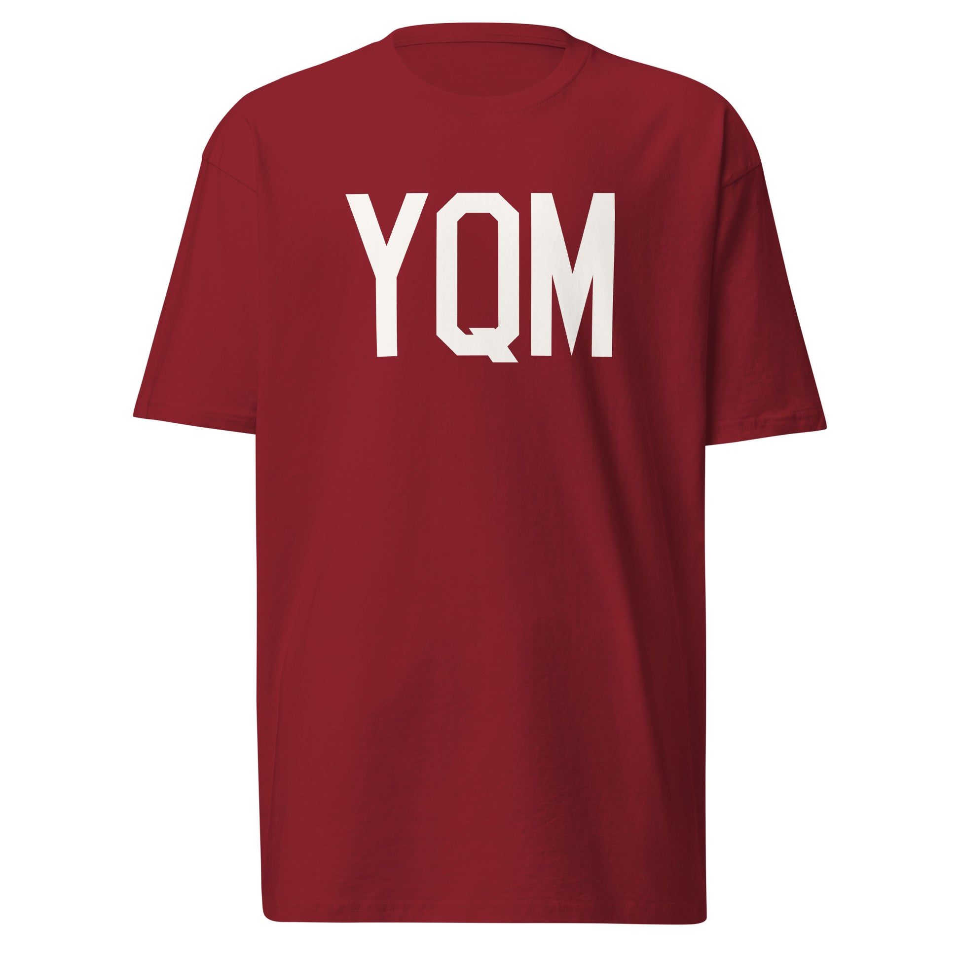 Airport Code Premium T-Shirt • YQM Moncton • YHM Designs - Image 03