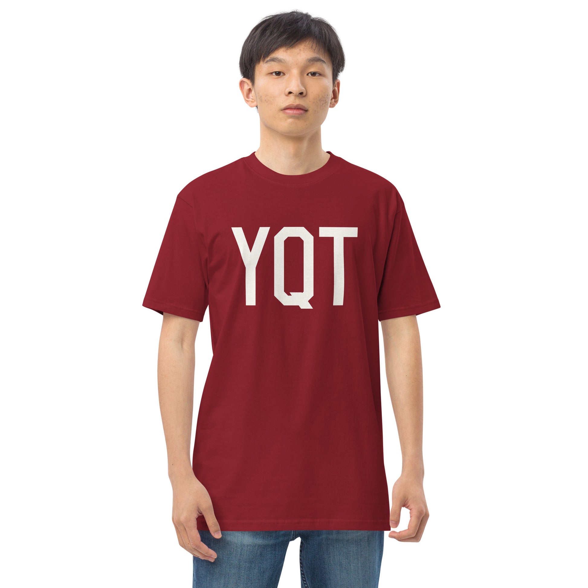 Airport Code Premium T-Shirt • YQT Thunder Bay • YHM Designs - Image 01