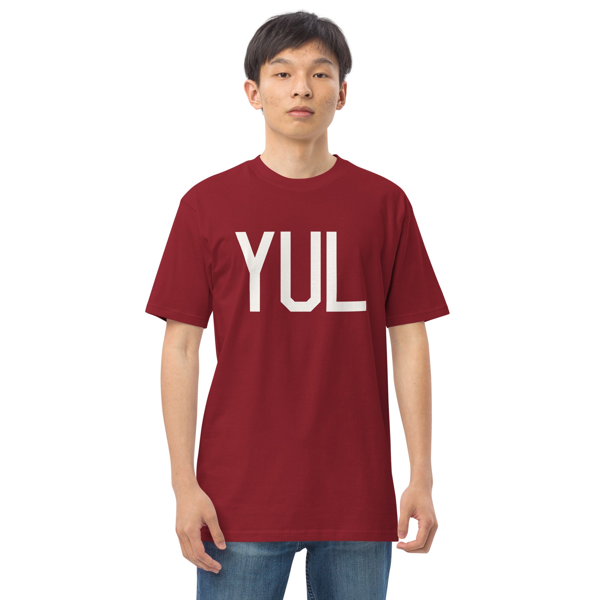 Airport Code Premium T-Shirt • YUL Montreal • YHM Designs - Image 01