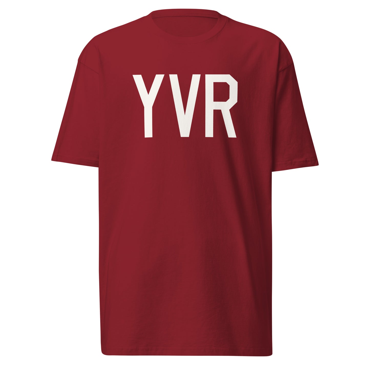 Airport Code Premium T-Shirt • YVR Vancouver • YHM Designs - Image 03