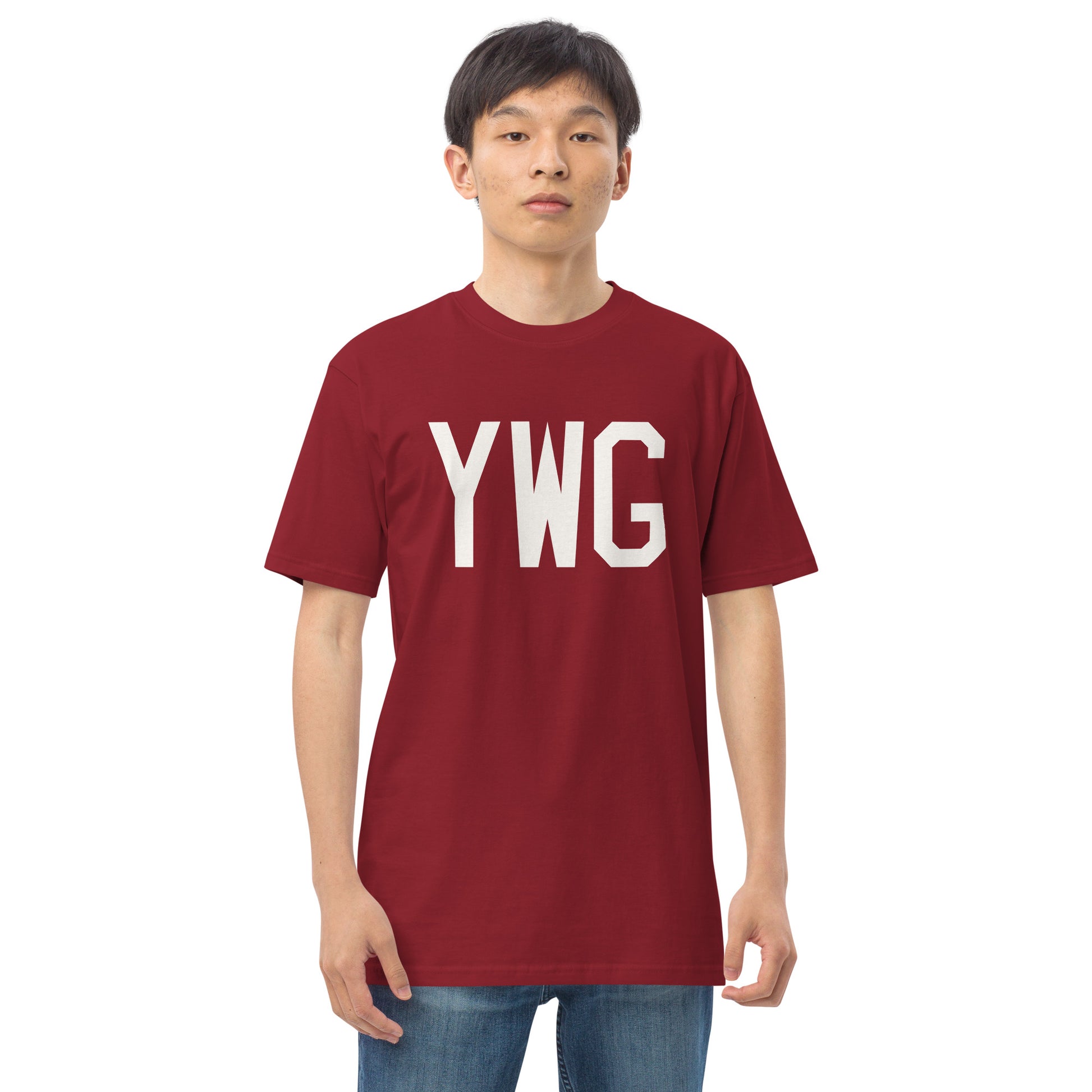 Airport Code Premium T-Shirt • YWG Winnipeg • YHM Designs - Image 01