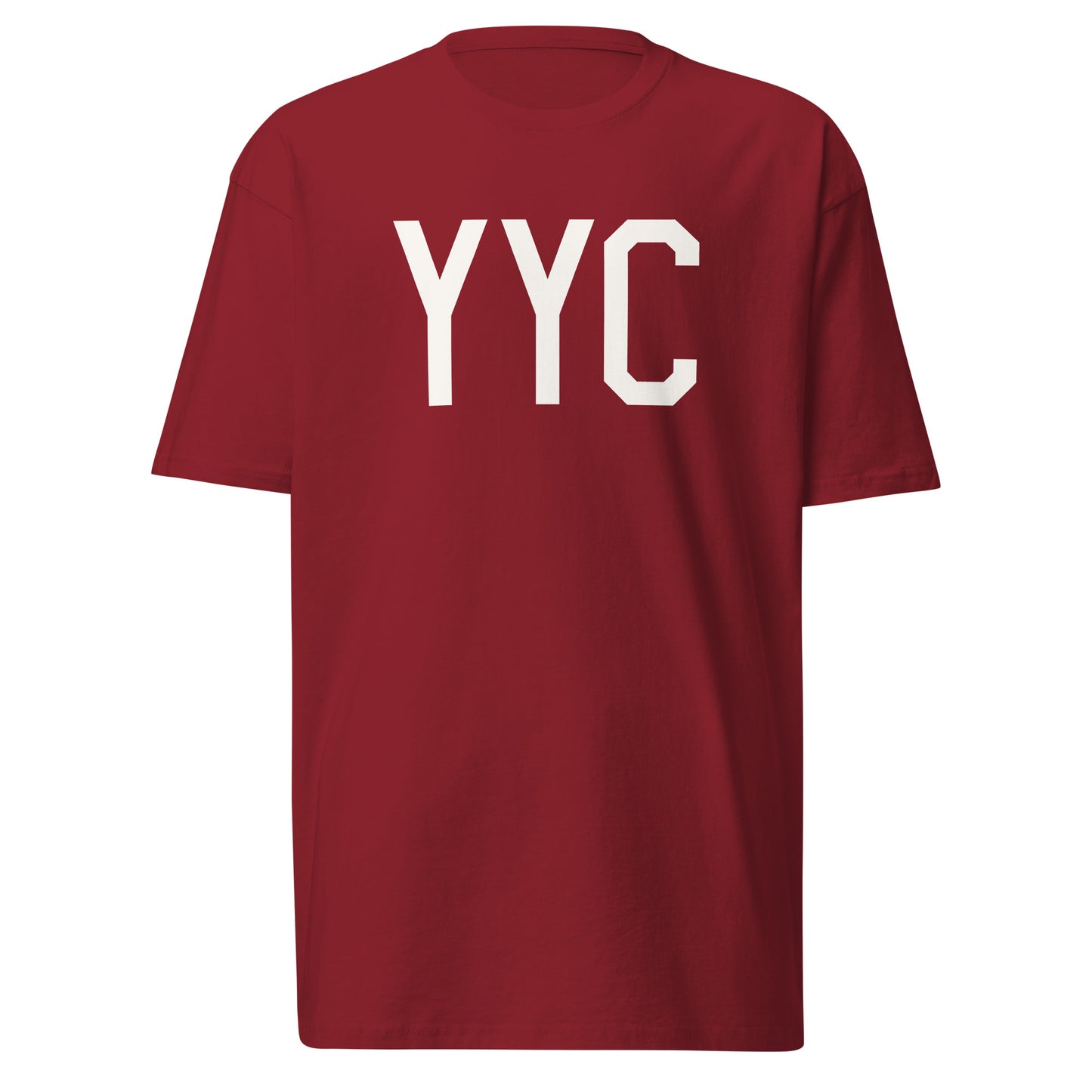 Airport Code Premium T-Shirt • YYC Calgary • YHM Designs - Image 03