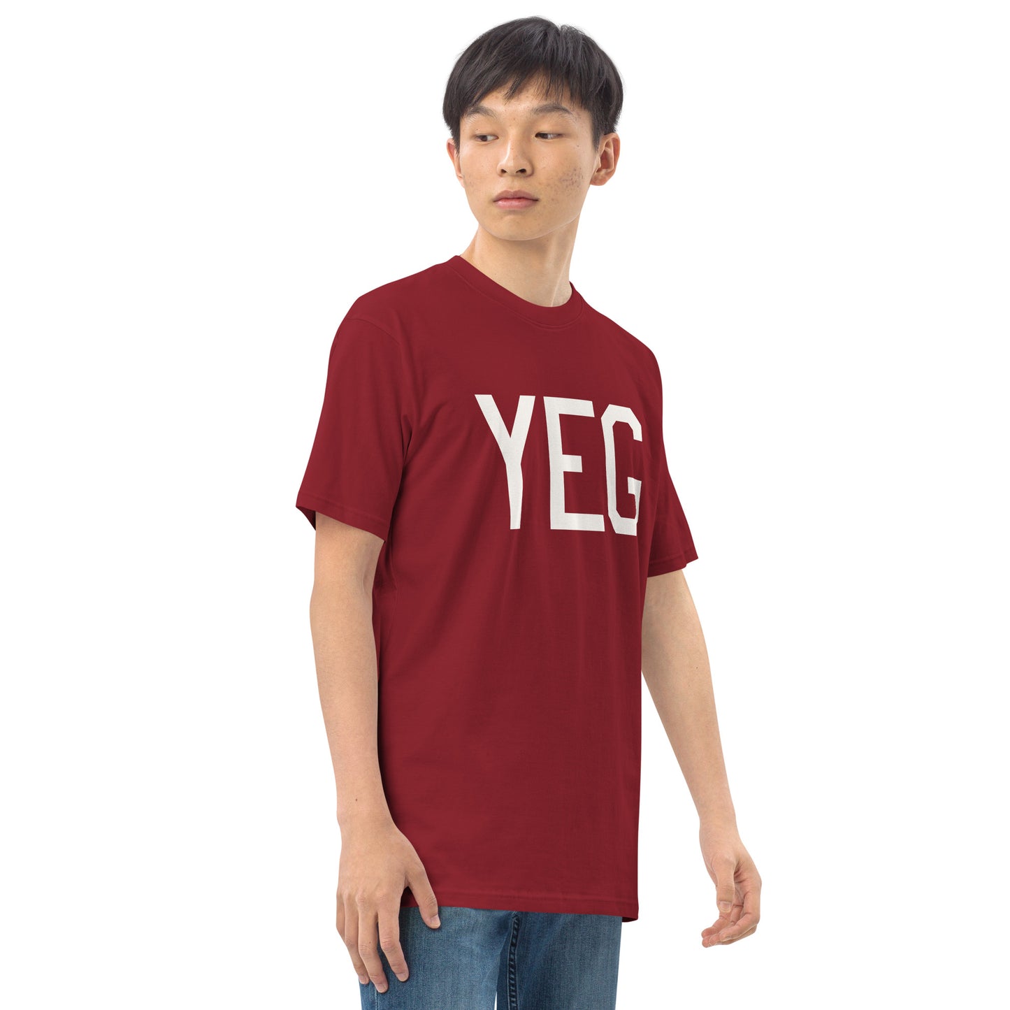 Airport Code Premium T-Shirt • YEG Edmonton • YHM Designs - Image 09