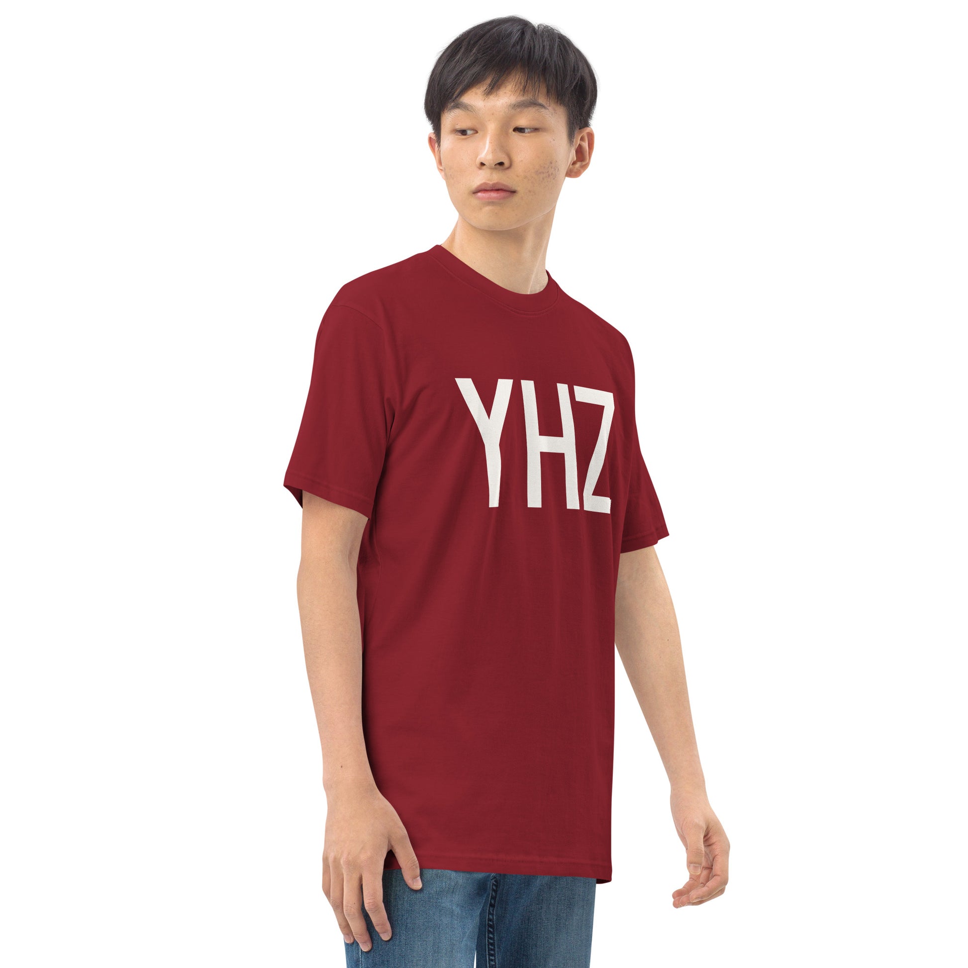 Airport Code Premium T-Shirt • YHZ Halifax • YHM Designs - Image 09