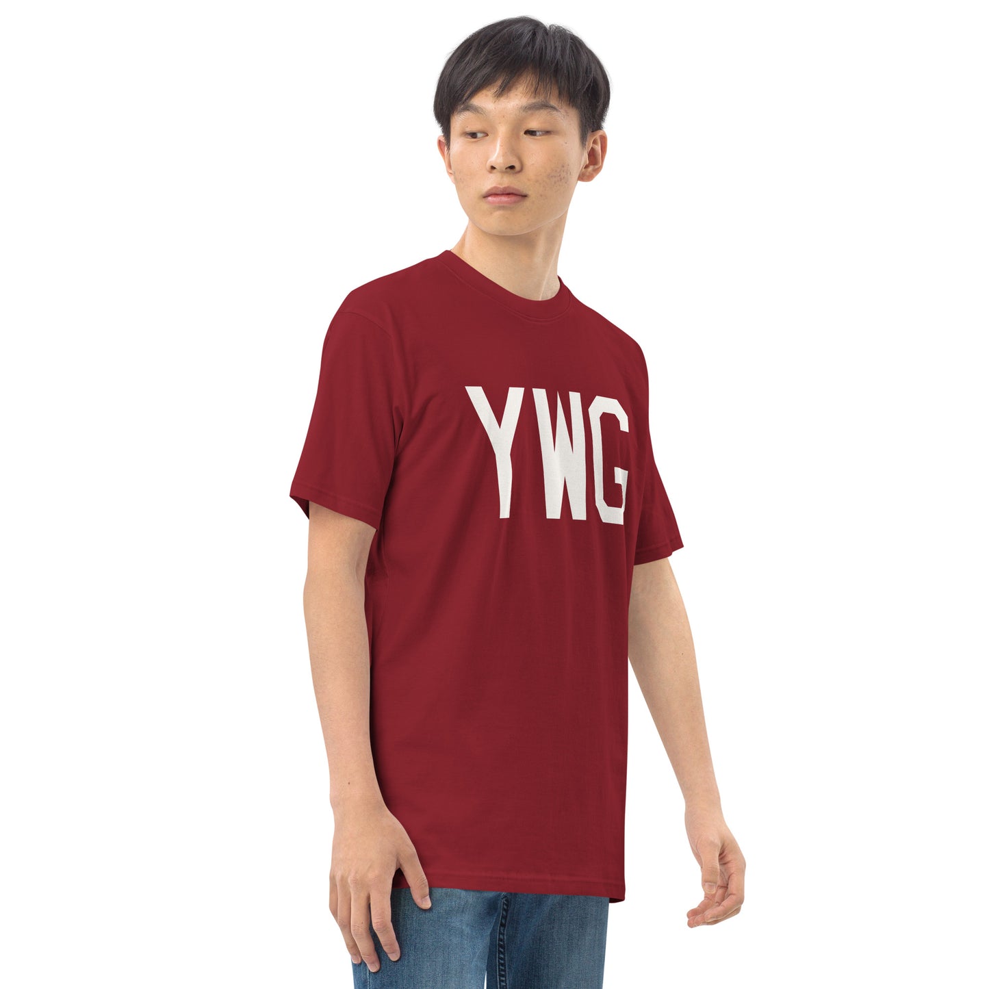 YWG Winnipeg Manitoba Men's Premium Heavyweight T-Shirt