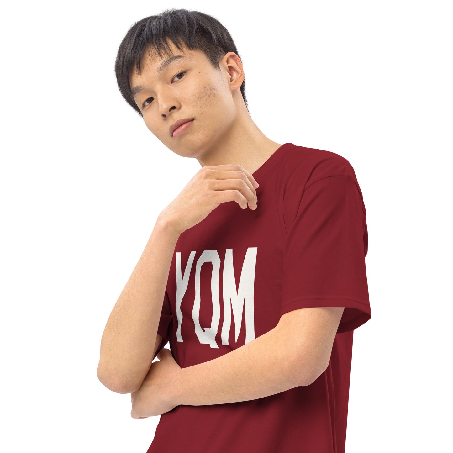 Airport Code Premium T-Shirt • YQM Moncton • YHM Designs - Image 10