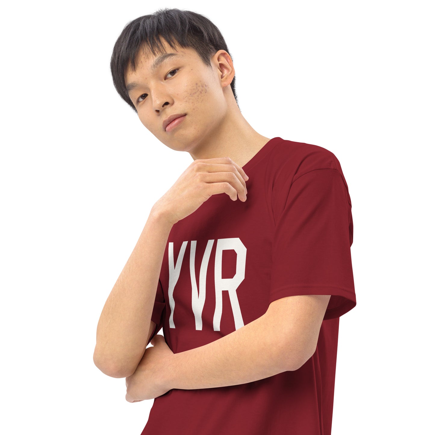 Airport Code Premium T-Shirt • YVR Vancouver • YHM Designs - Image 10