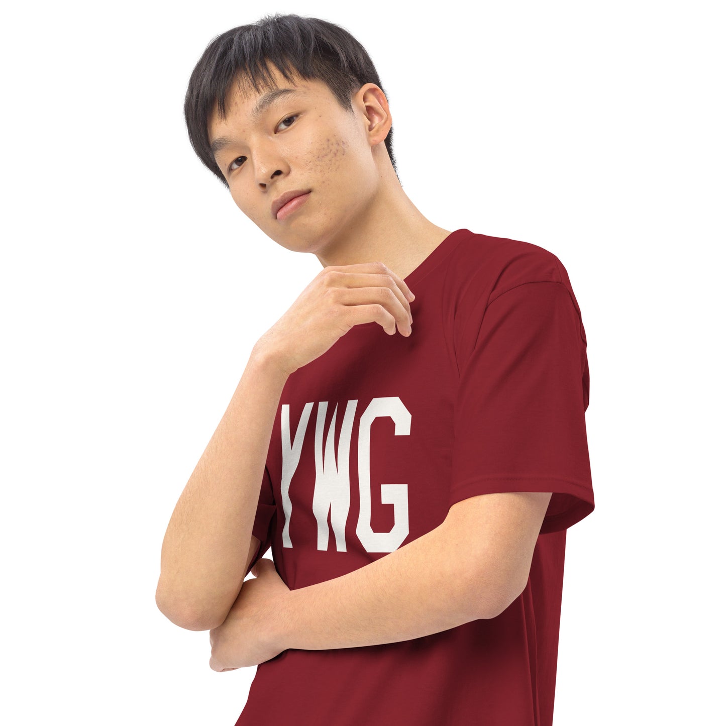 YWG Winnipeg Manitoba Men's Premium Heavyweight T-Shirt