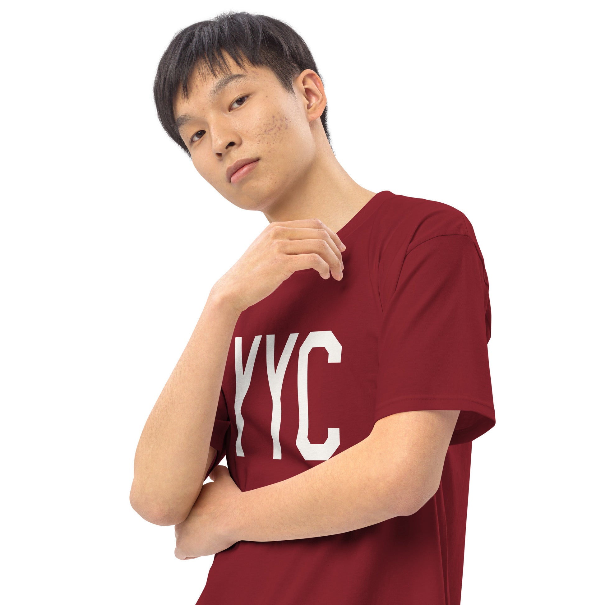 Airport Code Premium T-Shirt • YYC Calgary • YHM Designs - Image 10