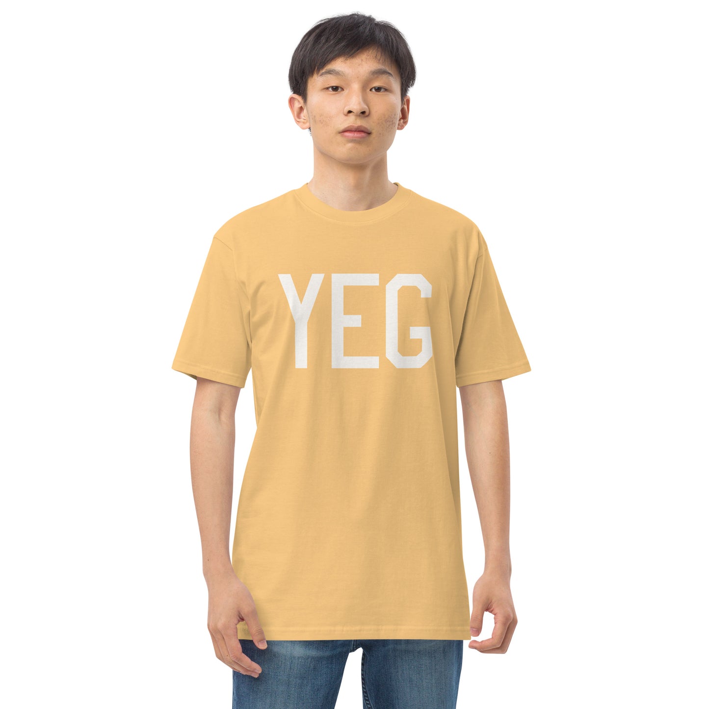 Airport Code Premium T-Shirt • YEG Edmonton • YHM Designs - Image 14