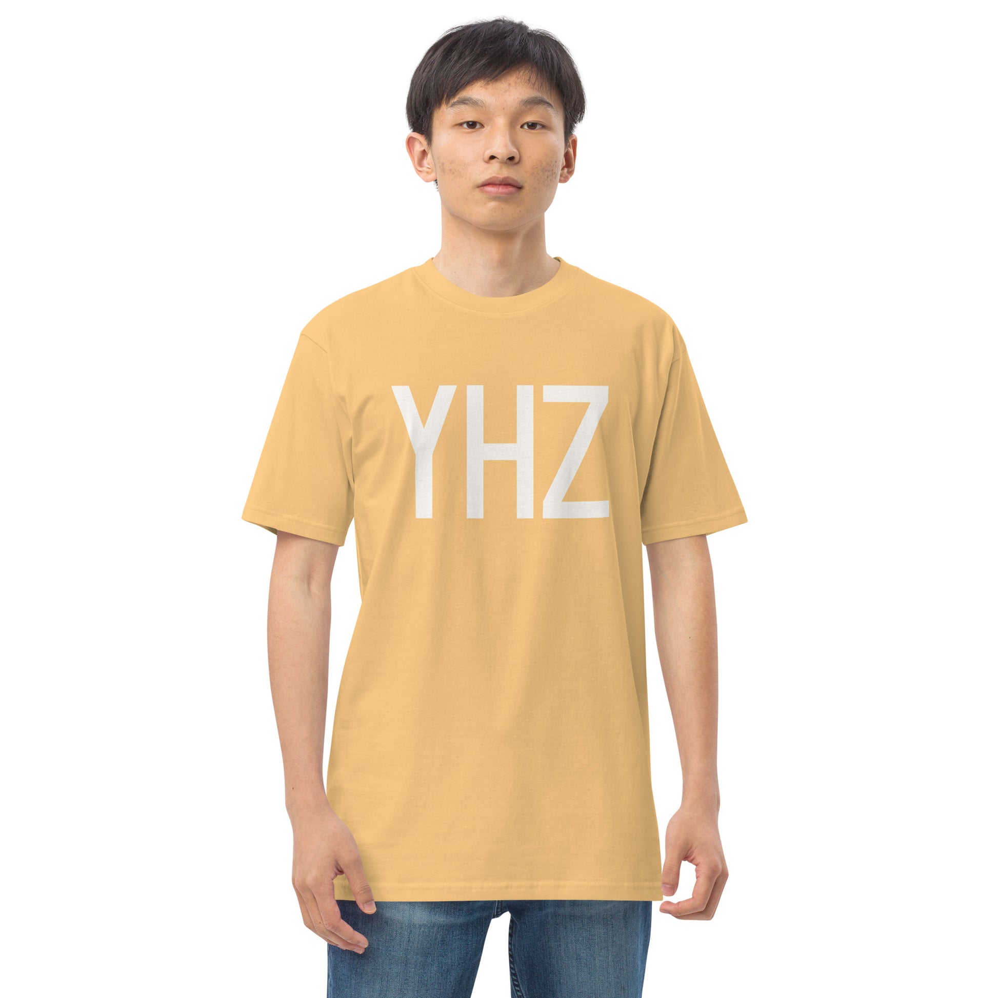 Airport Code Premium T-Shirt • YHZ Halifax • YHM Designs - Image 14