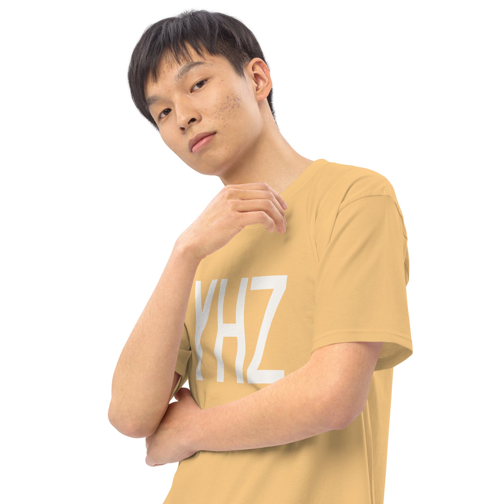 Airport Code Premium T-Shirt • YHZ Halifax • YHM Designs - Image 16
