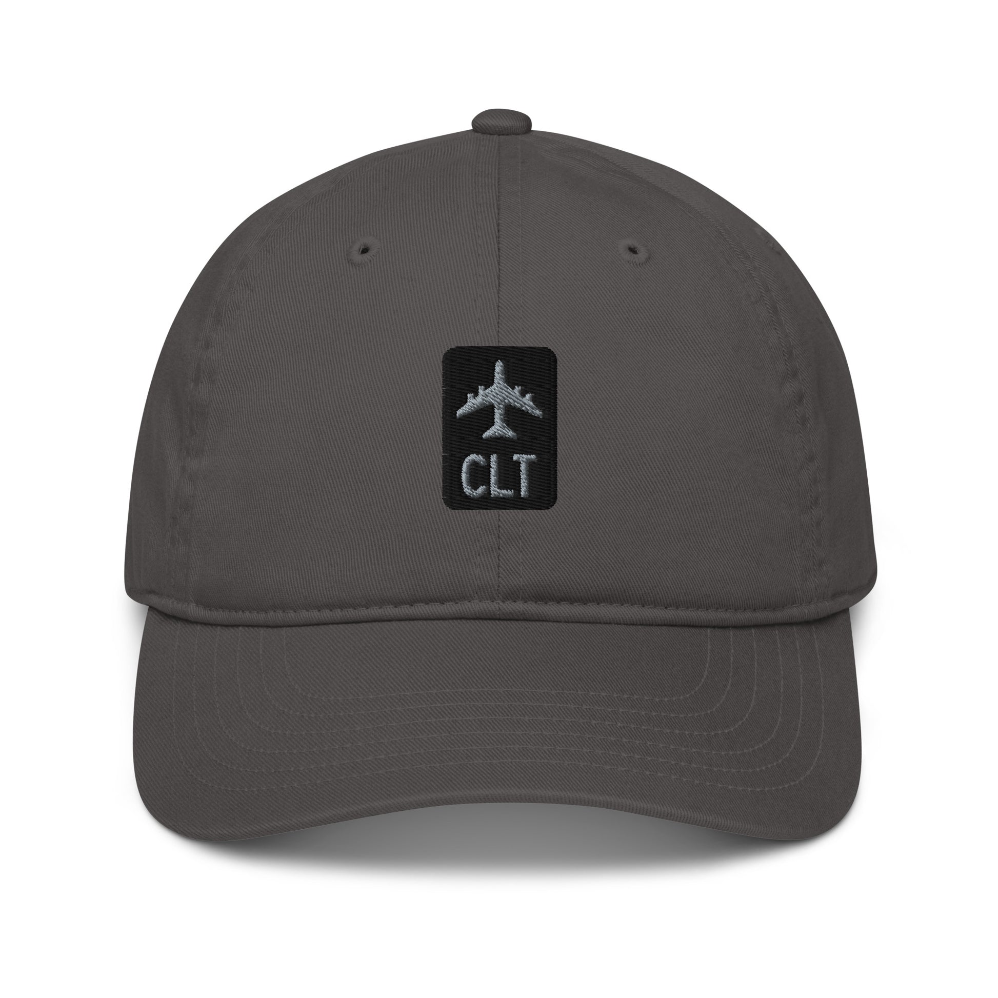 Jetliner Organic Dad Hat • Grey • CLT Charlotte • YHM Designs - Image 07