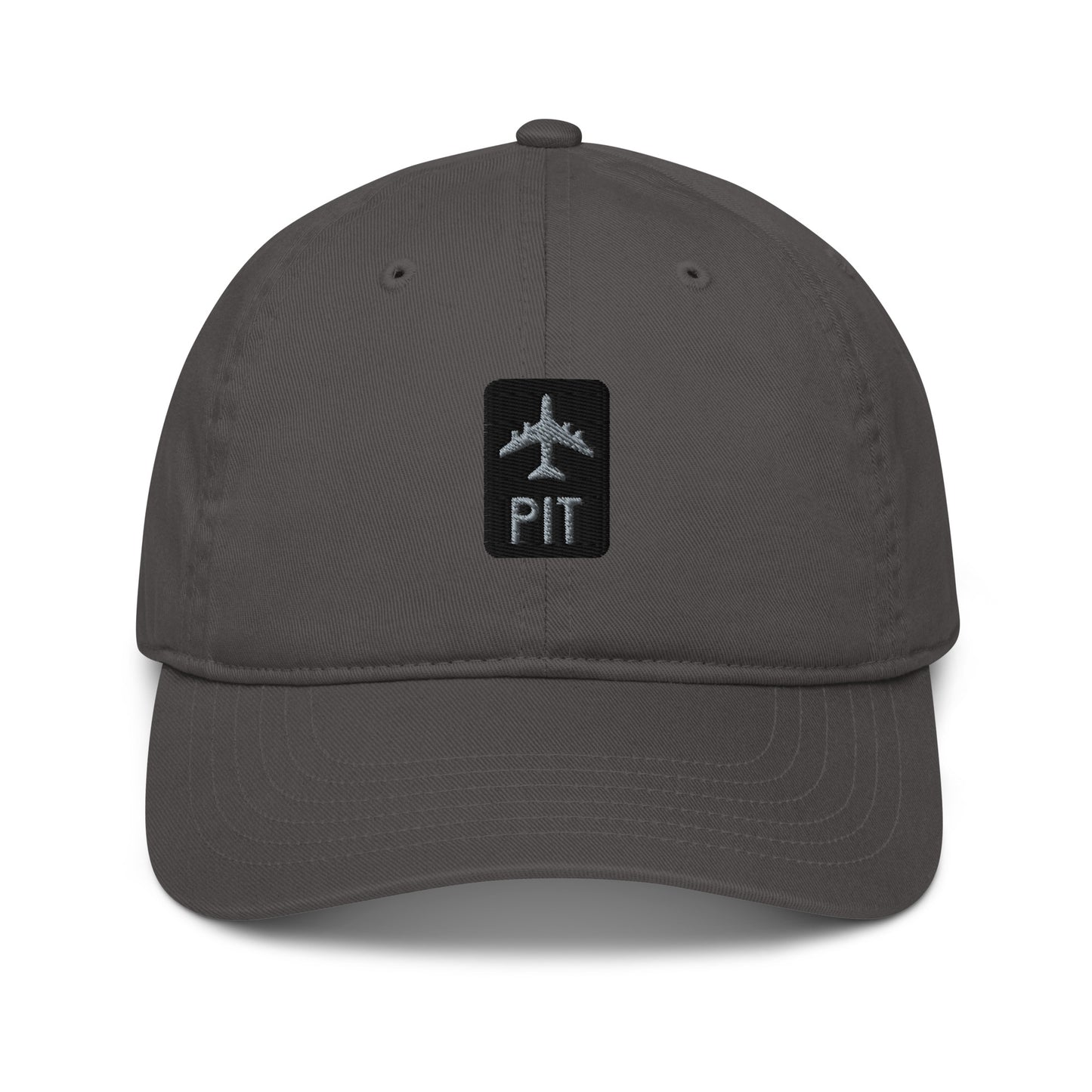 Jetliner Organic Dad Hat • Grey • PIT Pittsburgh • YHM Designs - Image 07