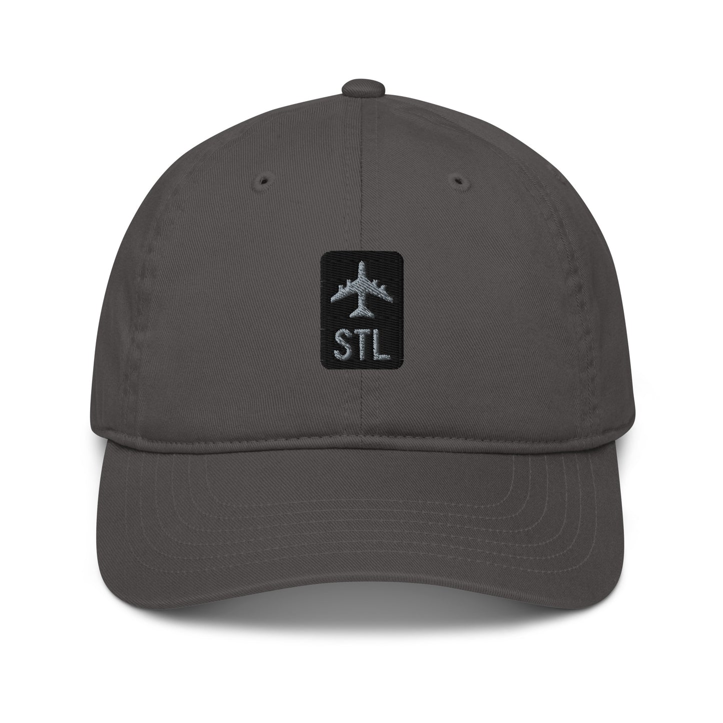Jetliner Organic Dad Hat • Grey • STL St. Louis • YHM Designs - Image 07