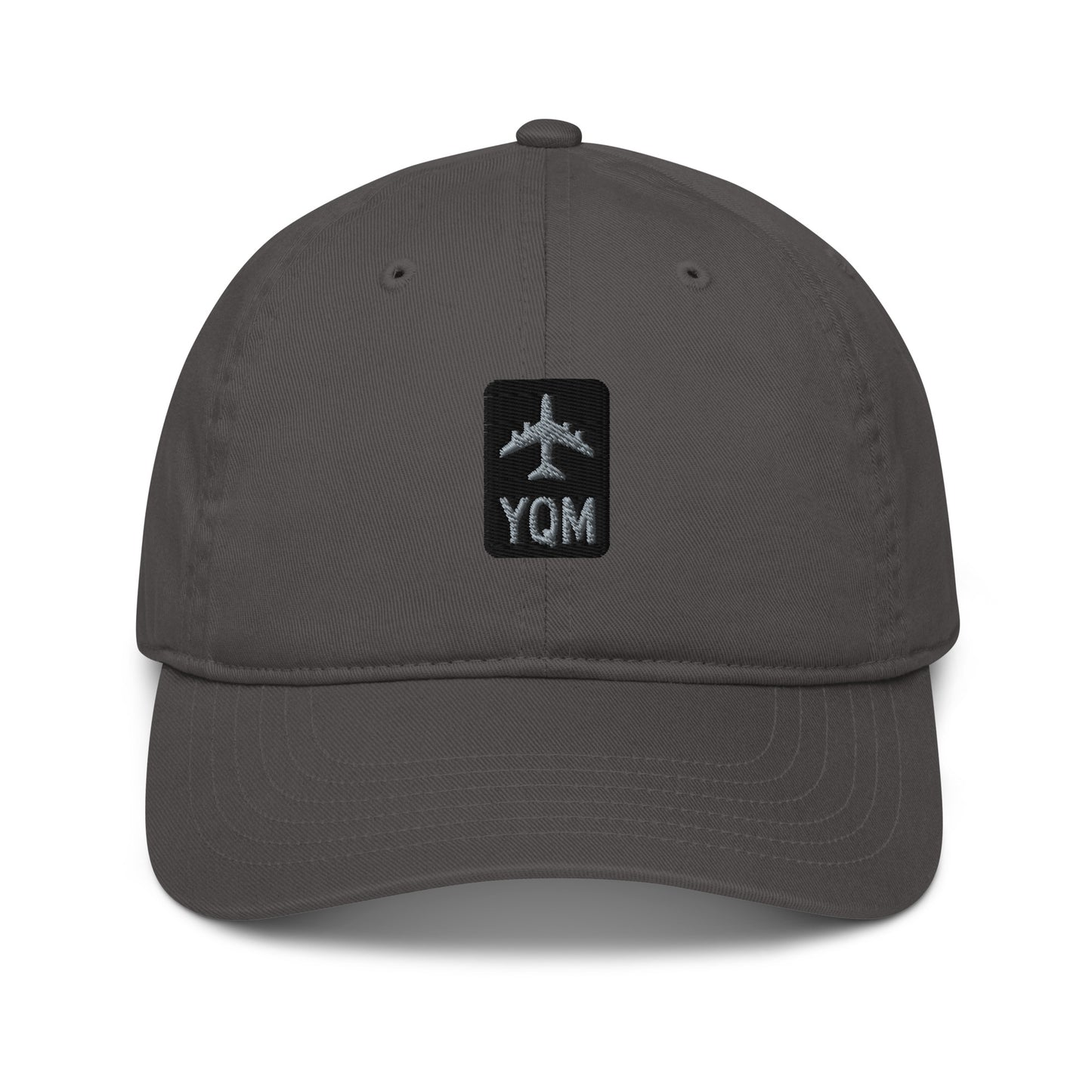 Jetliner Organic Dad Hat • Grey • YQM Moncton • YHM Designs - Image 07