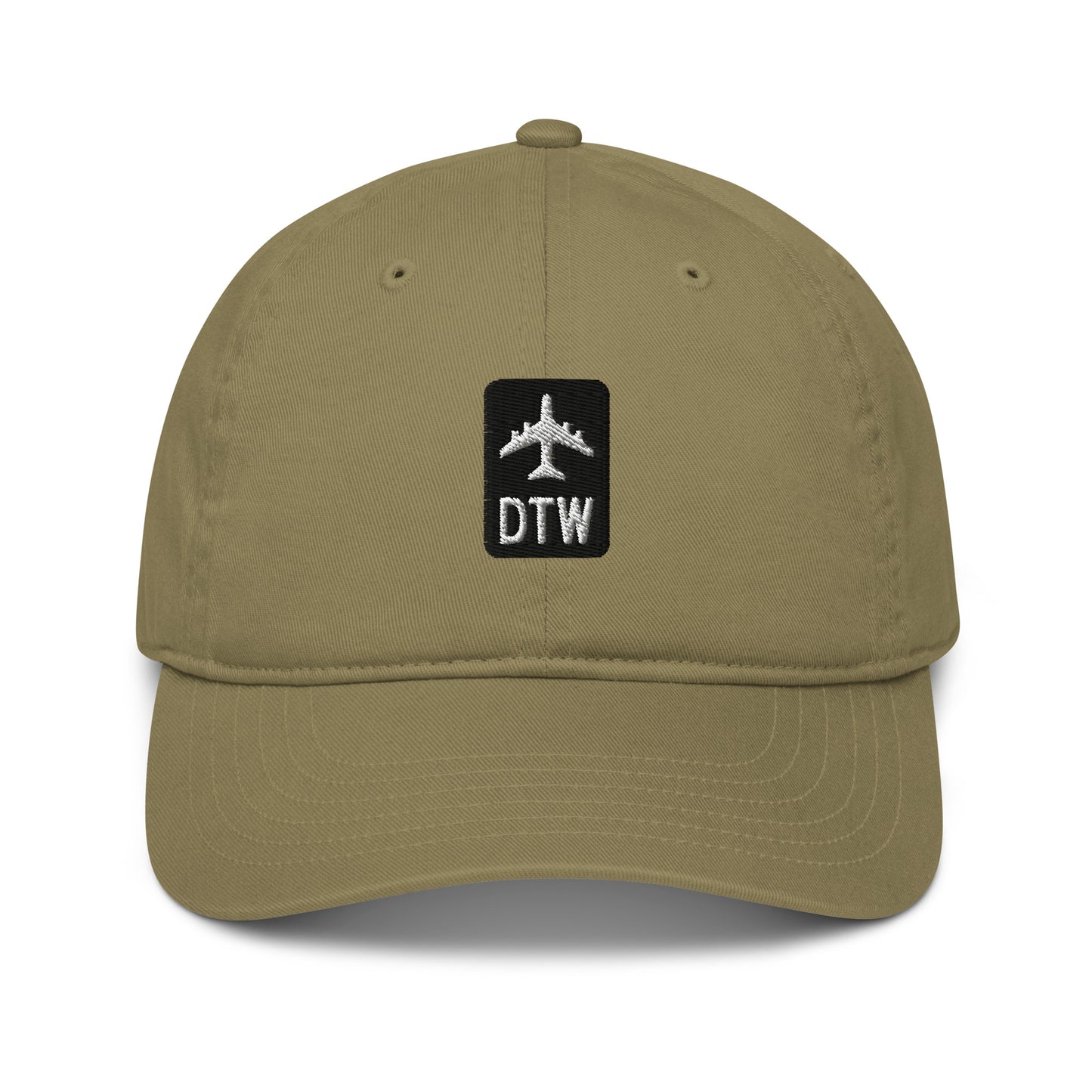 Jetliner Organic Dad Hat • Jungle Green • DTW Detroit • YHM Designs - Image 07