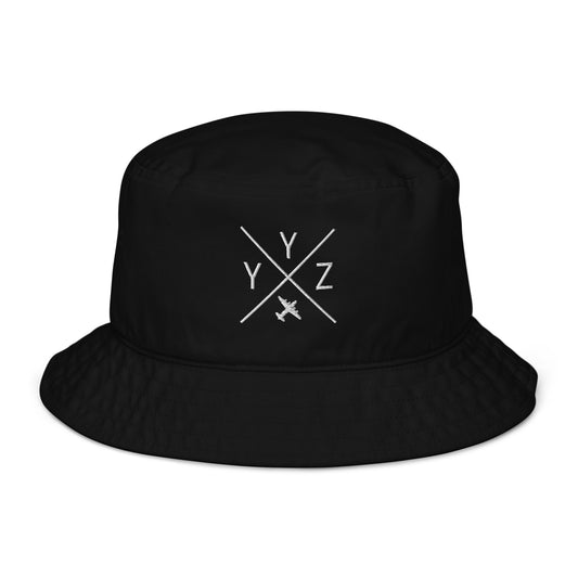 Crossed-X Organic Bucket Hat • YYZ Toronto • YHM Designs - Image 01