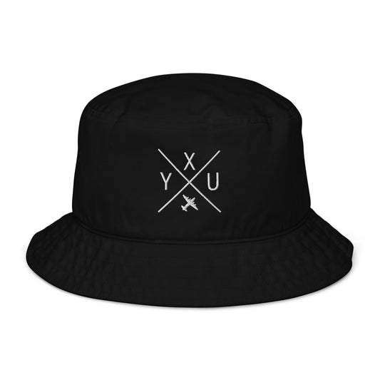 Crossed-X Organic Bucket Hat • YXU London • YHM Designs - Image 01