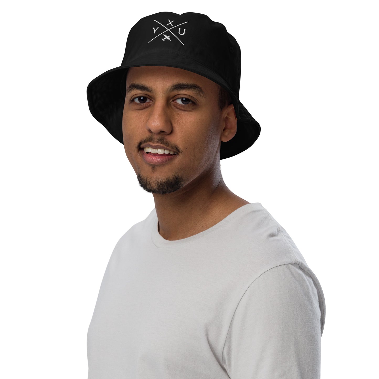 Crossed-X Organic Bucket Hat • YXU London • YHM Designs - Image 02