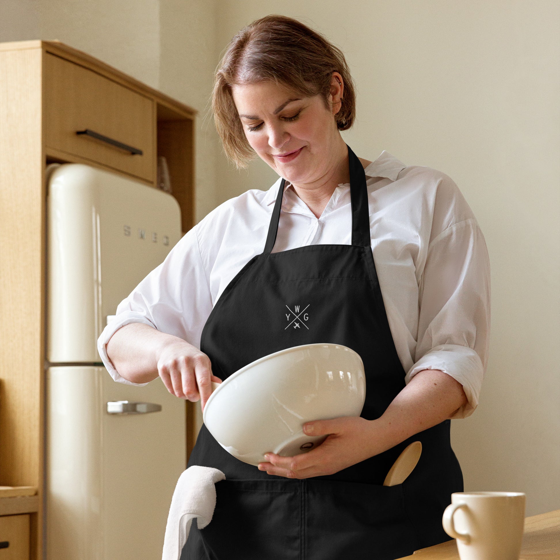 Crossed-X Organic Cotton Apron • YWG Winnipeg • YHM Designs - Image 03