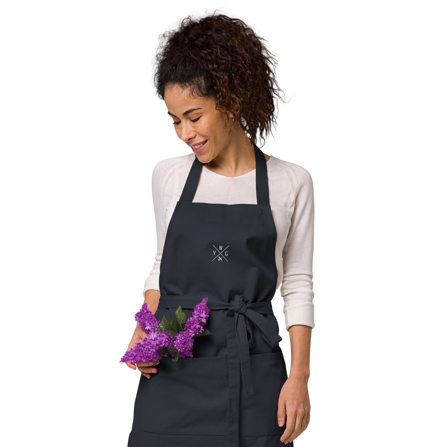 Crossed-X Organic Cotton Apron • YWG Winnipeg • YHM Designs - Image 05