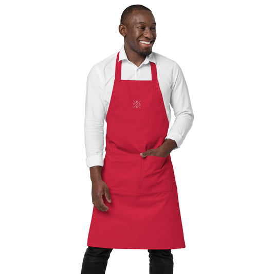 Crossed-X Organic Cotton Apron • YWG Winnipeg • YHM Designs - Image 01