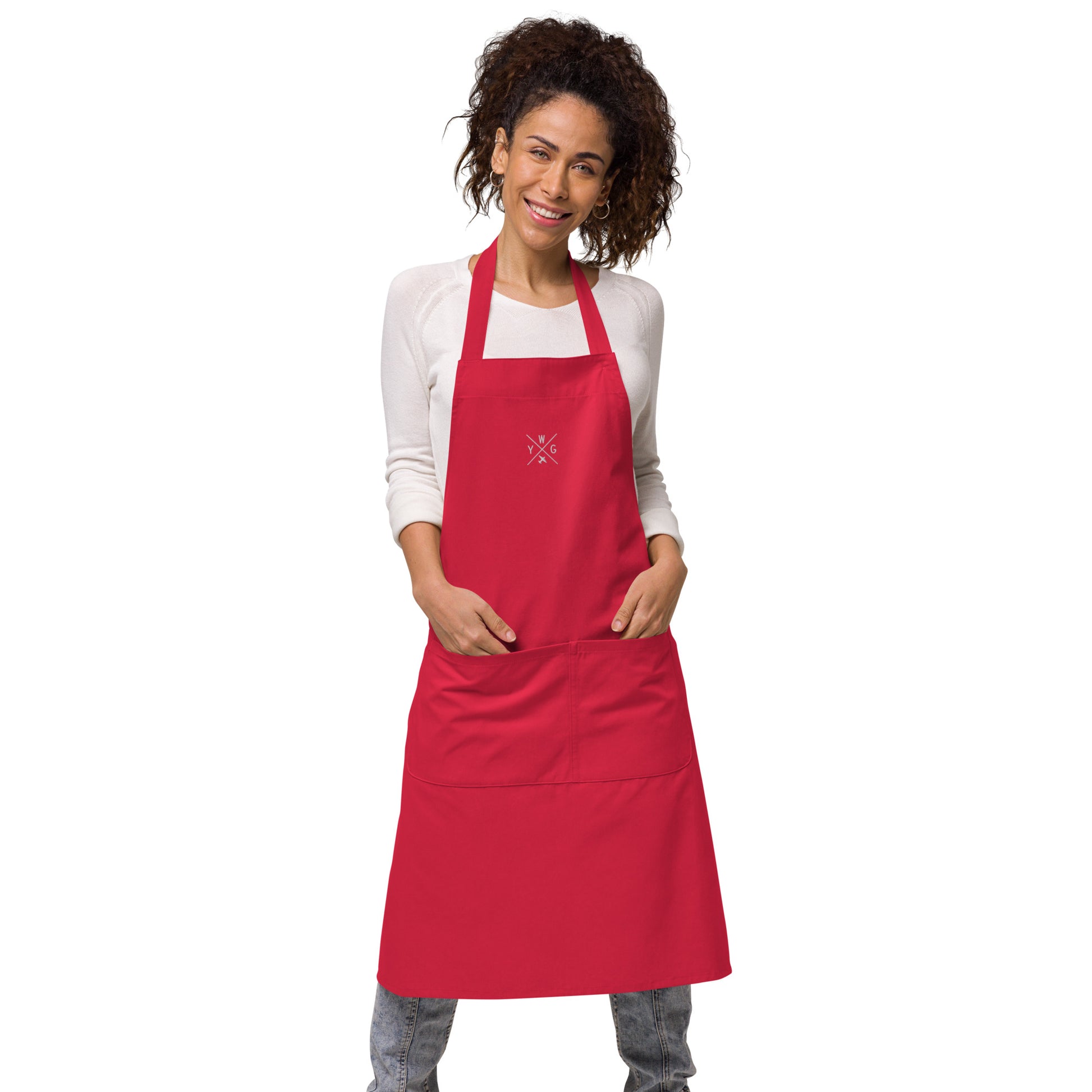 Crossed-X Organic Cotton Apron • YWG Winnipeg • YHM Designs - Image 06