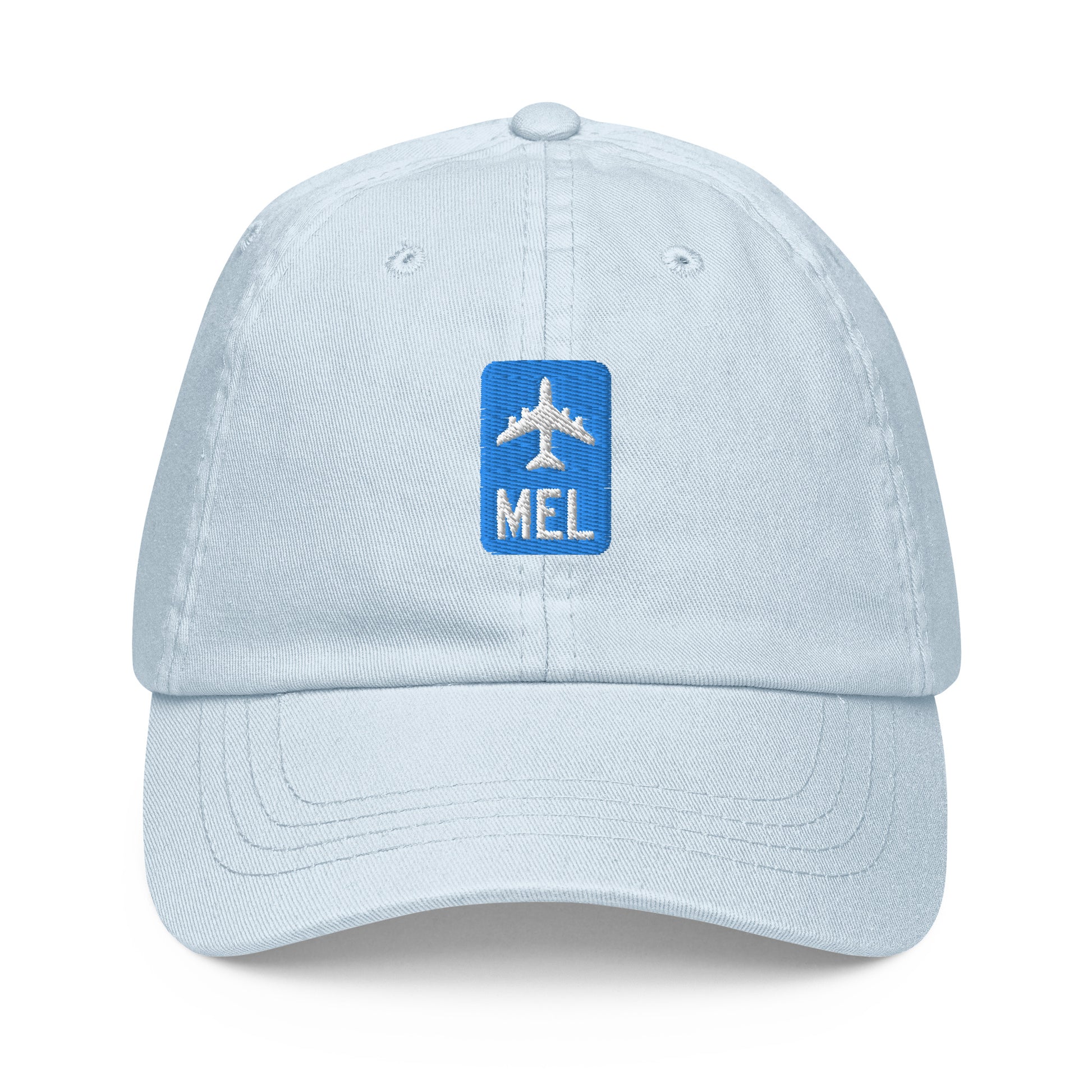 Jetliner Pastel Baseball Cap • Blue • MEL Melbourne Souvenir • YHM Designs - Image 07
