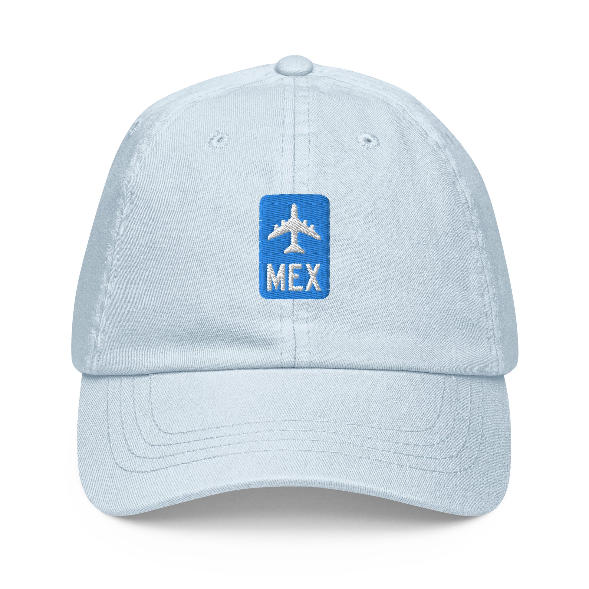 Jetliner Pastel Baseball Cap • Blue • MEX Mexico City Souvenir • YHM Designs - Image 07