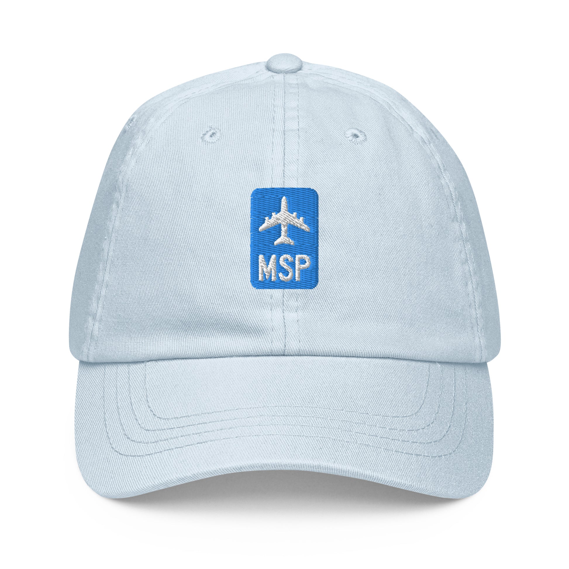 Jetliner Pastel Baseball Cap • Blue • MSP Minneapolis Souvenir • YHM Designs - Image 07