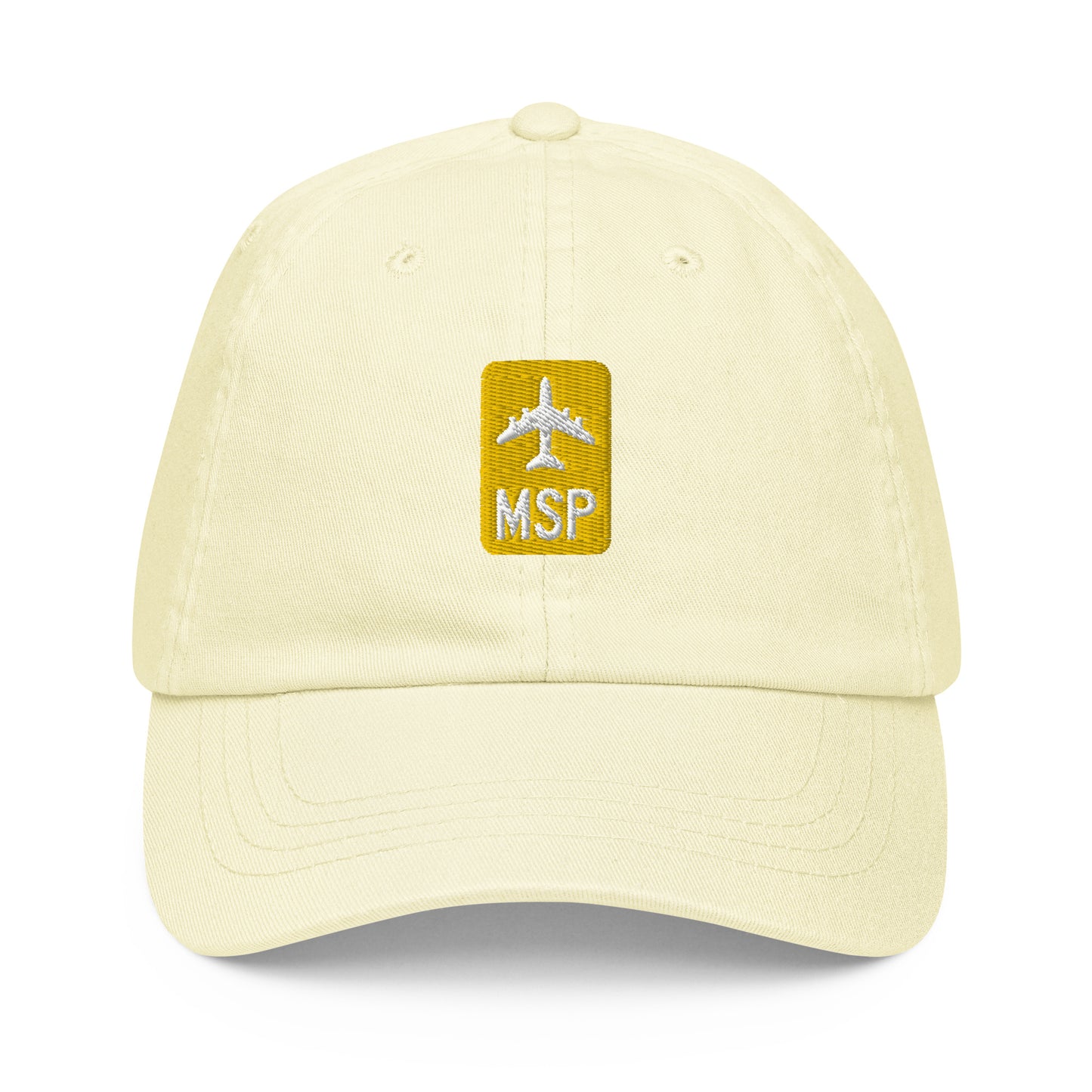 Jetliner Pastel Baseball Cap • Yellow • MSP Minneapolis Souvenir • YHM Designs - Image 07