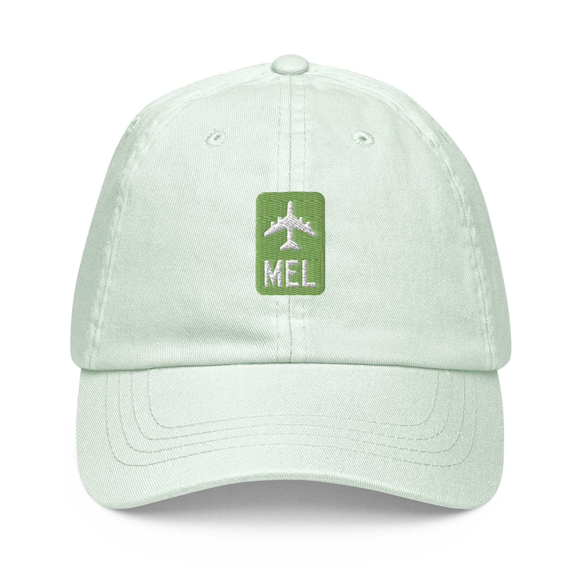 Jetliner Pastel Baseball Cap • Green • MEL Melbourne Souvenir • YHM Designs - Image 07