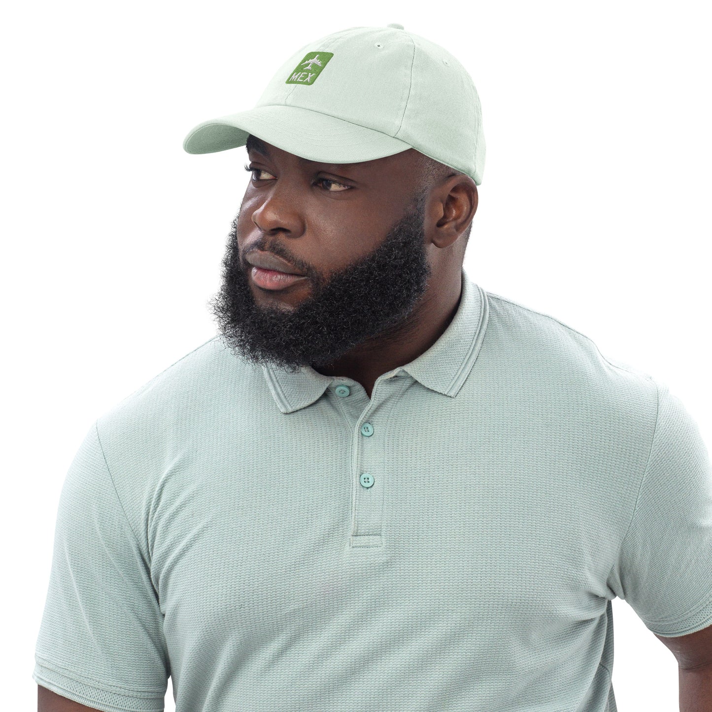 Jetliner Pastel Baseball Cap • Green • MEX Mexico City • YHM Designs - Image 03
