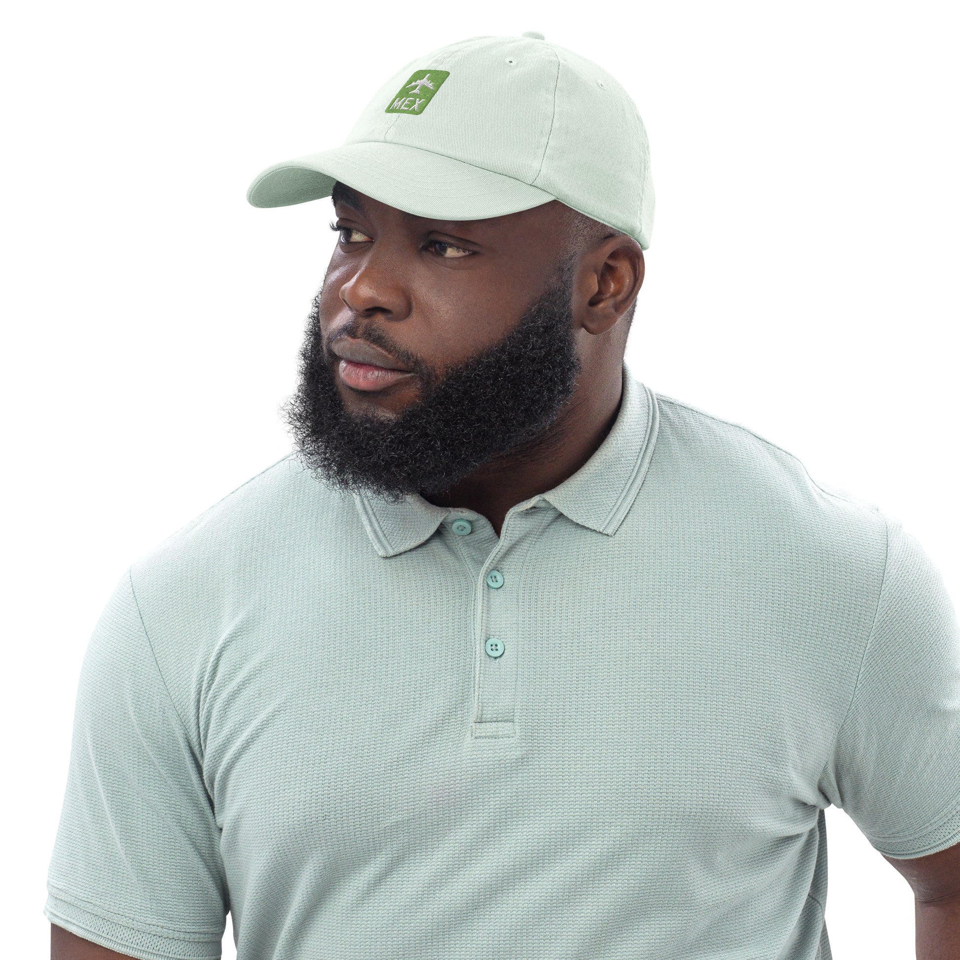 Jetliner Pastel Baseball Cap • Green • MEX Mexico City • YHM Designs - Image 03