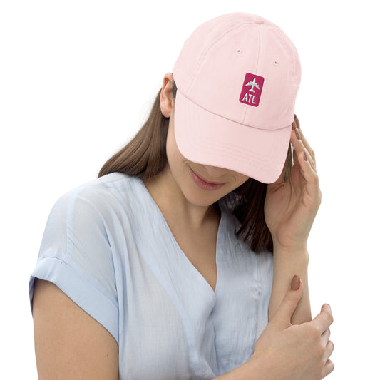 Jetliner Pastel Baseball Cap • Pink • ATL Atlanta • YHM Designs - Image 02