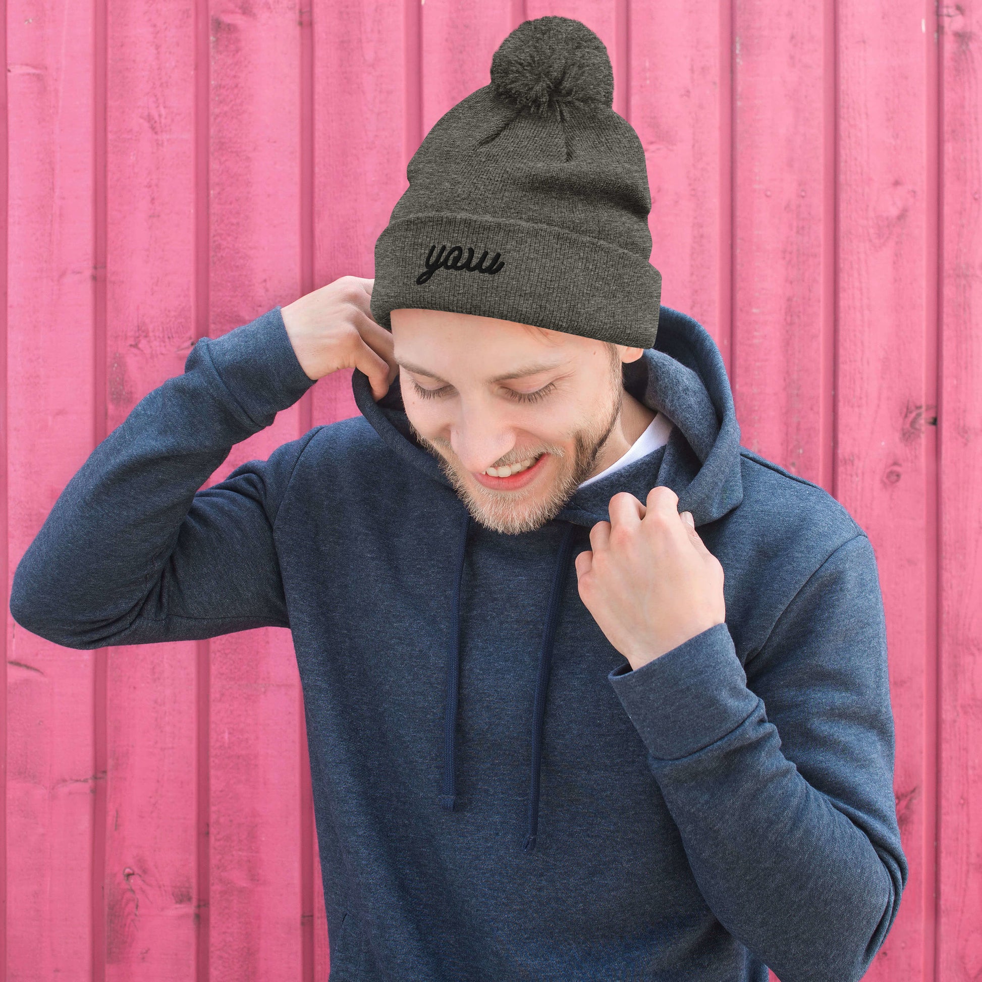 Vintage Script Pom-Pom Beanie • YOW Ottawa • YHM Designs - Image 06