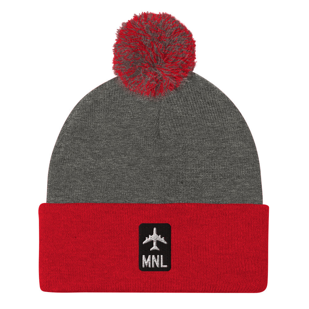 Jetliner Pom-Pom Beanie • Black/White • MNL Manila Souvenir • YHM Designs - Image 07