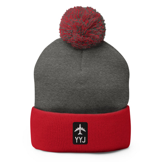 Jetliner Pom-Pom Beanie • Black/White • YYJ Victoria • YHM Designs - Image 01