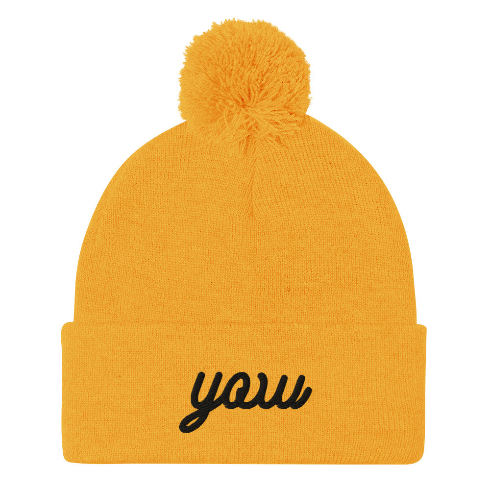 Vintage Script Pom-Pom Beanie • YOW Ottawa • YHM Designs - Image 05