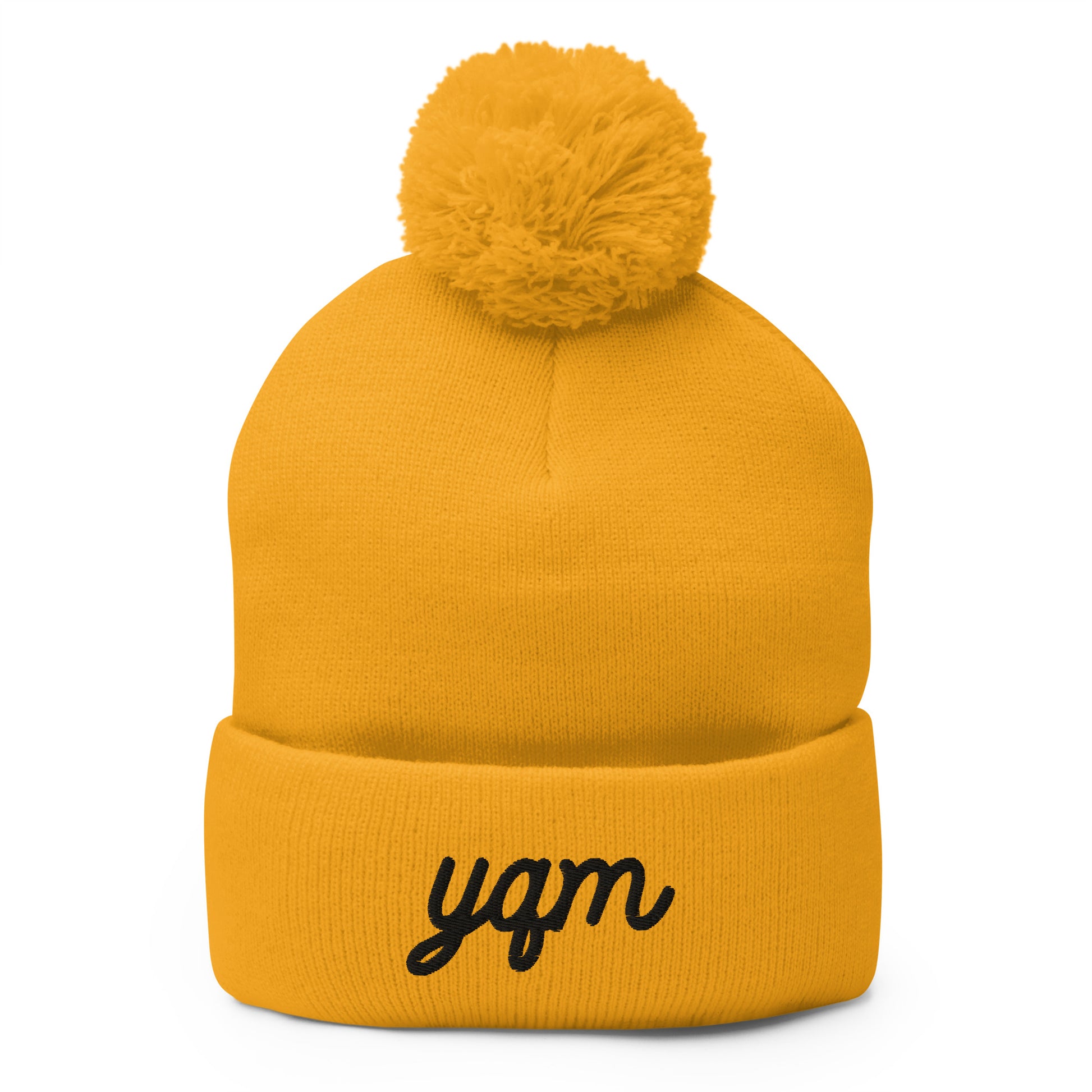 Vintage Script Pom-Pom Beanie • YQM Moncton • YHM Designs - Image 04