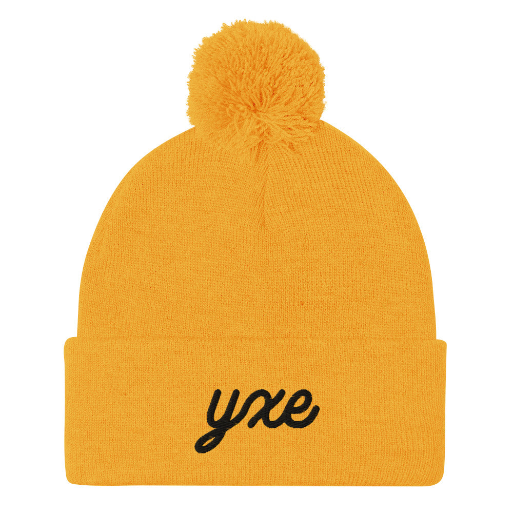 Vintage Script Pom-Pom Beanie • YXE Saskatoon • YHM Designs - Image 05